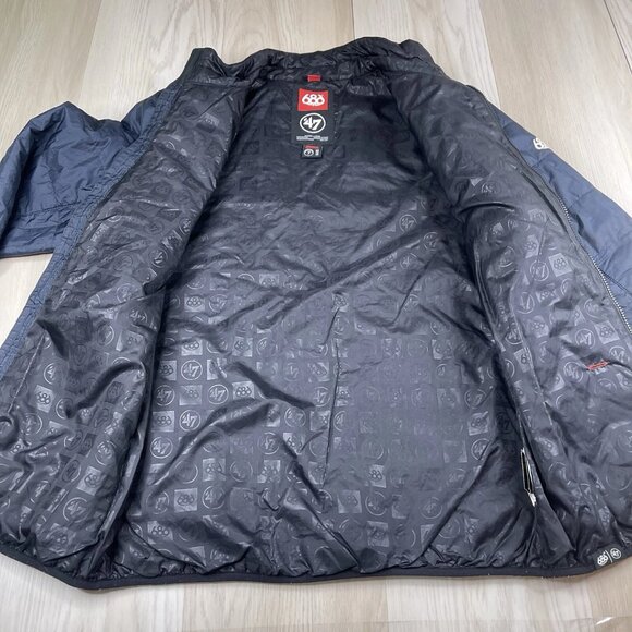 686 Flight Insulated Jacket Men’s Size M Medium BYU Brigham Young Navy Blue - Picture 12 of 16